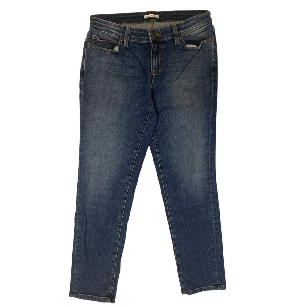 Eileen Fisher Jeans Women's Size 6P Medium Wash Denim Tapered Leg Stretch